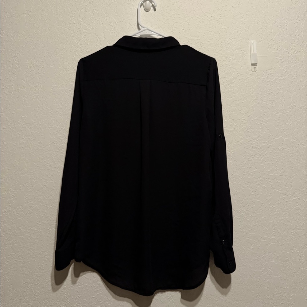 Apt. 9 Essentials Black Button Down Blouse Size M… - image 6